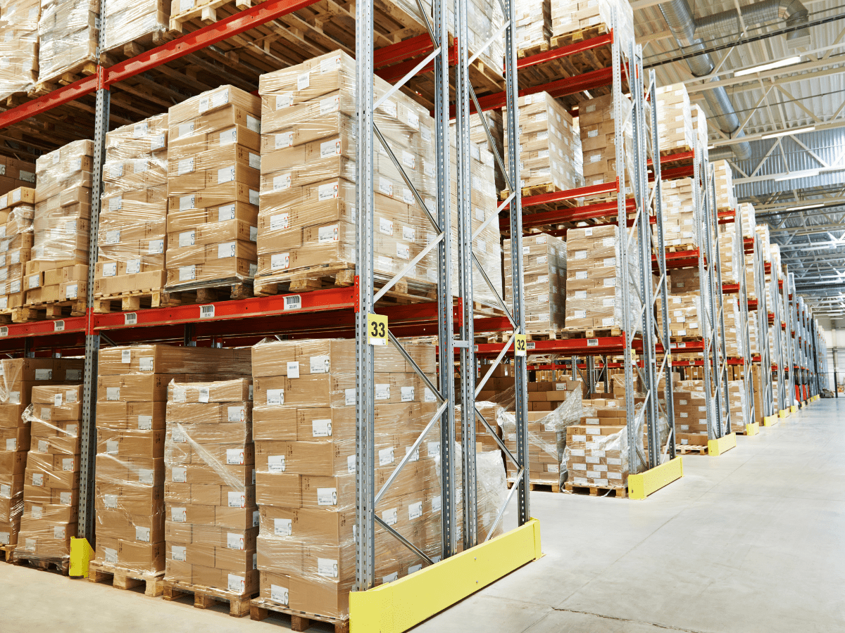 Inside warehouse